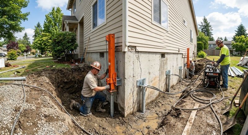 Sinking Foundation Repair in Newark, CA